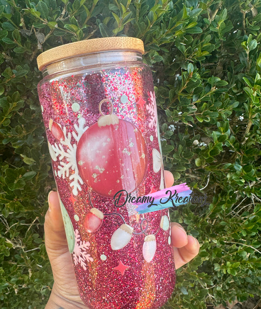 Custom Snowglobe tumbler