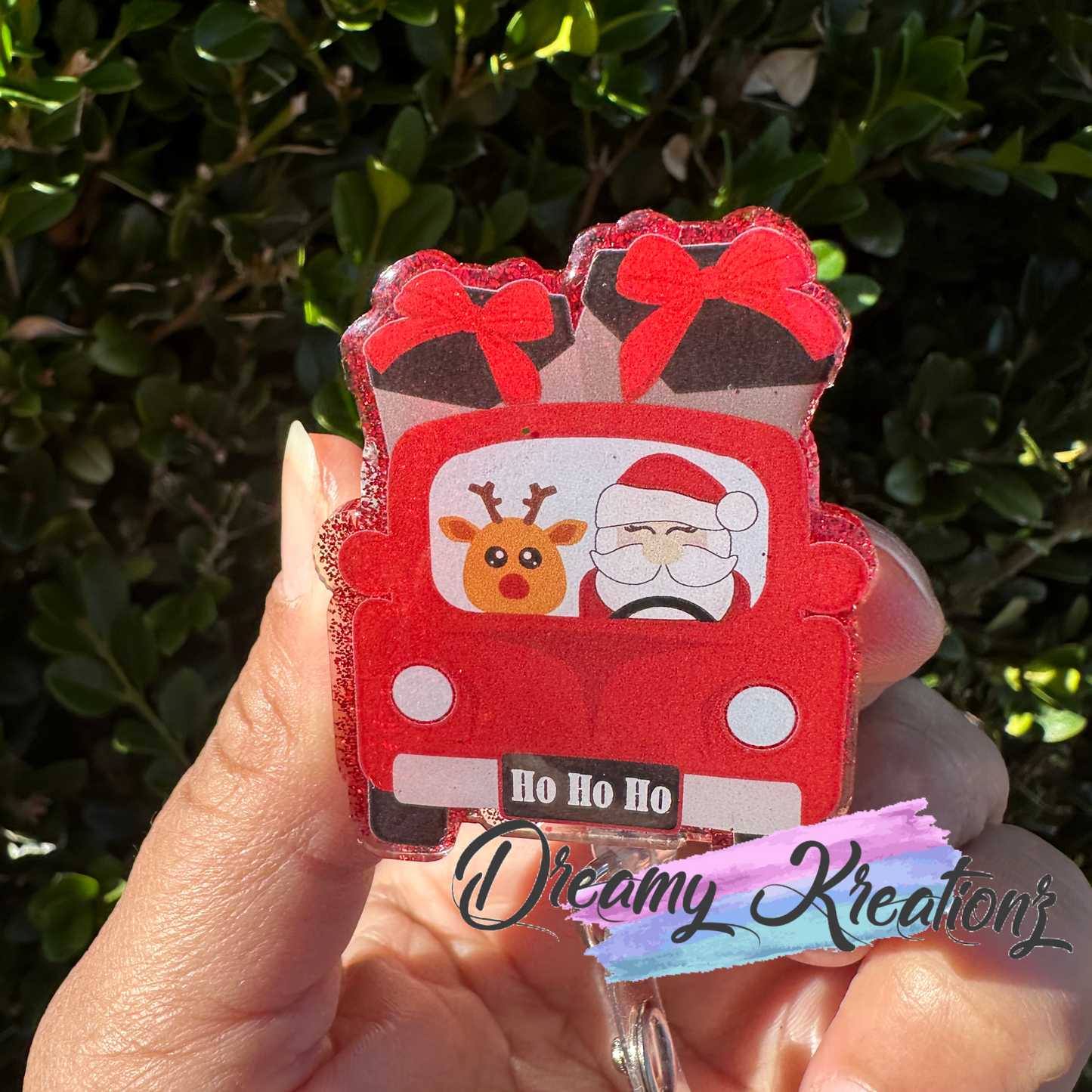 Santa badge reel